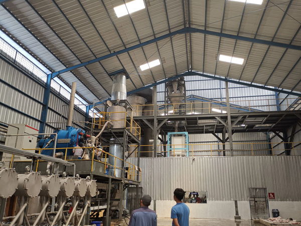Indonesian cassava starch processing factory running video