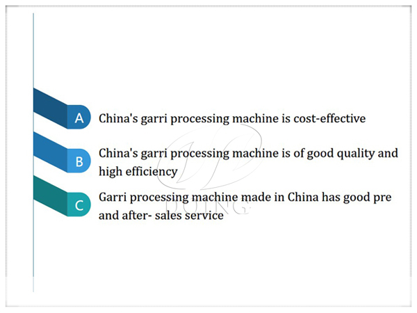 Why do African people choose to buy garri processing machine in China ?