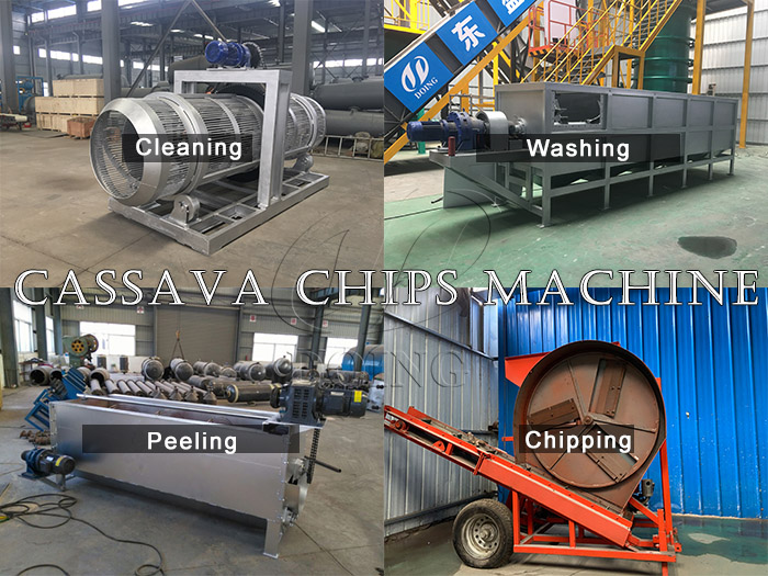 cachines of cassava chips processing line