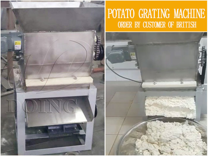 British customer ordered a set of 500kg/h potato grating machine from Henan Jinrui Company!