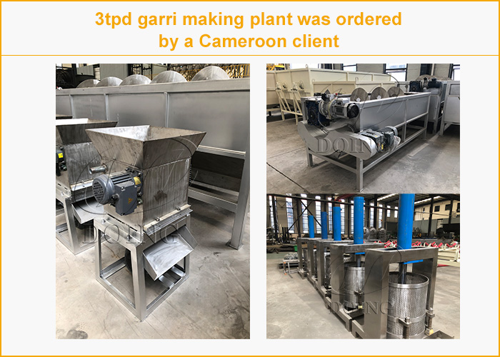 the order of 3tpd garri making plant