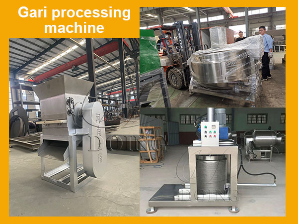 The comprehensive set of gari processing facility shipped to Ghana