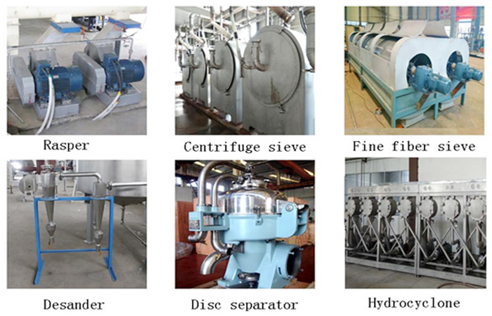 extraction of starch from yam used machines