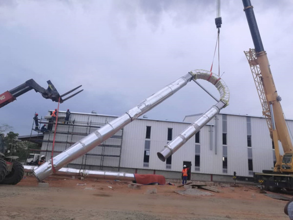 Cassava processing plant in Nigeria under installation