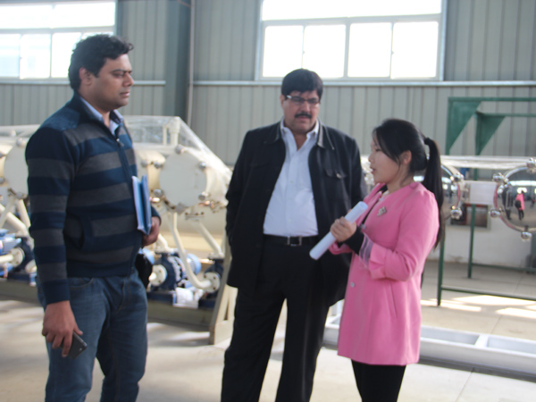 Pakistan customer visit DOING cassava processing machine