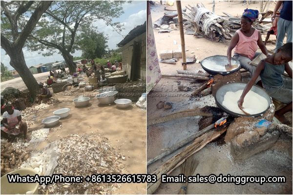 garri processing in Nigeria