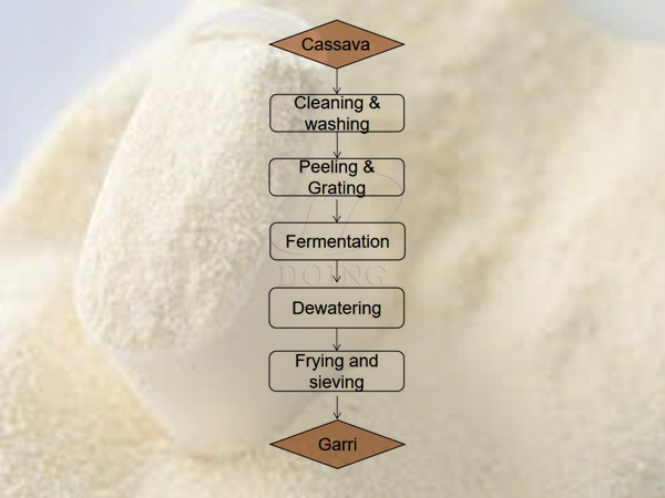 How to produce garri from cassava?