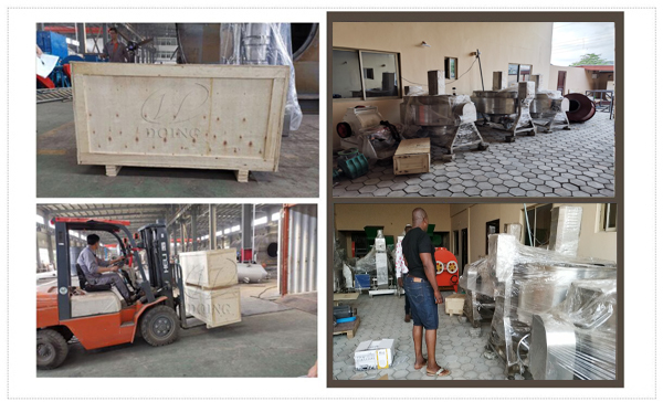 cassava processing equipment to Nigerian overseas warehouse