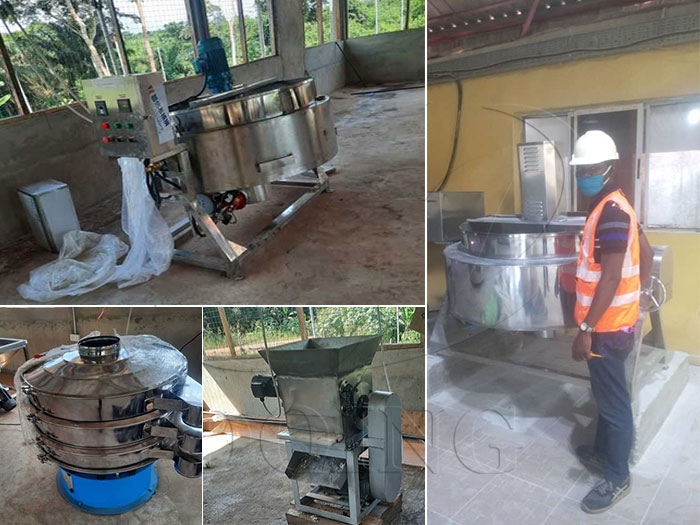 1TPH Garri processing plant was installed in Lagos， Nigeria