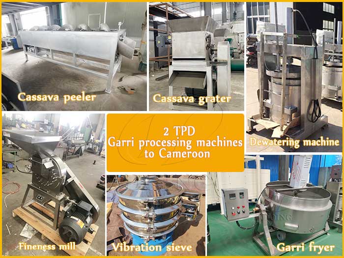  2 TPD Garri processing machines are being shipped to Cameroon from Henan Jinrui company