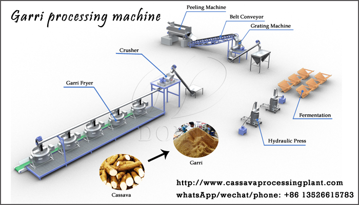 cassava to garri processing plant