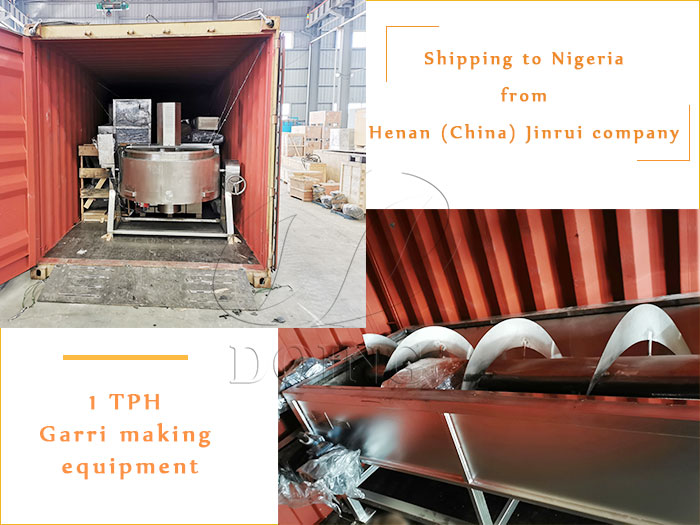 1 TPH Garri making equipment is delivered to Nigeria from Henan (China) Jinrui company