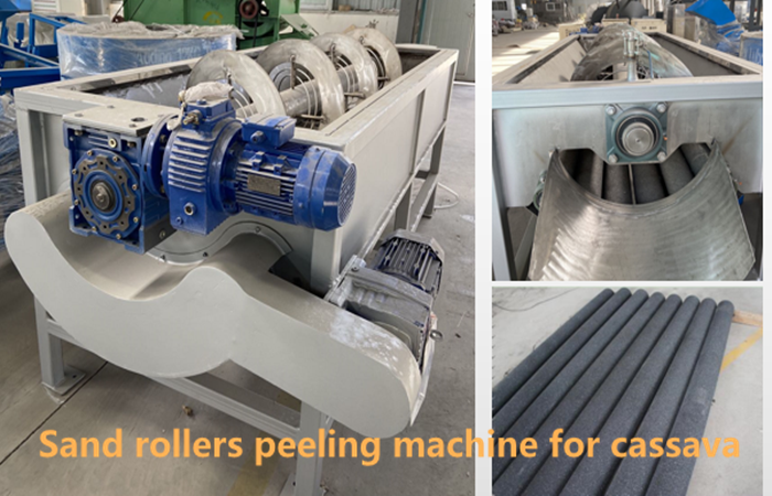 sand rollers peeling machine for cassava