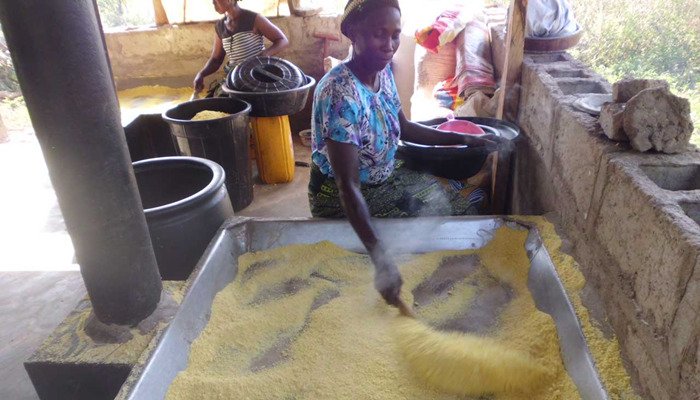 traditioal garri manual processing