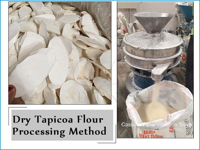 dry tapioca flour processing method