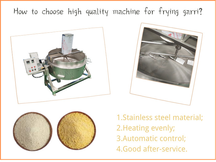 high quality garri frying machine