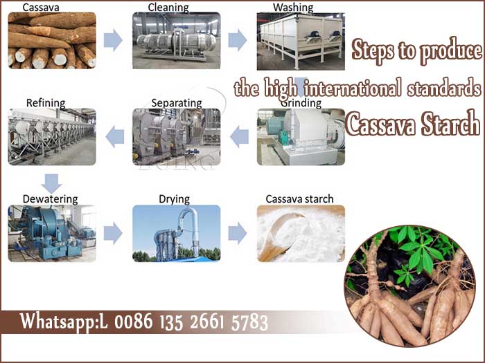 Cassava starch processing units