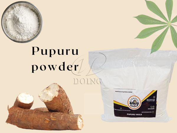 How to make pupuru powder from cassava?