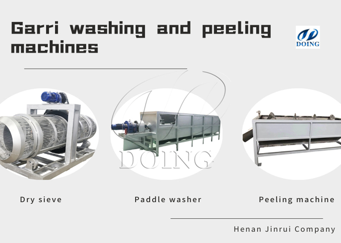 Garri washing and peeling machines