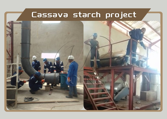 the installation of cassava starch equipment