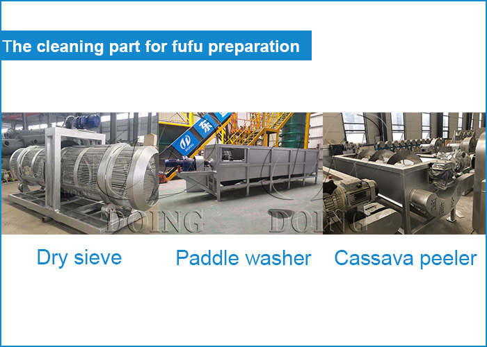 fufu washing and peeling unit