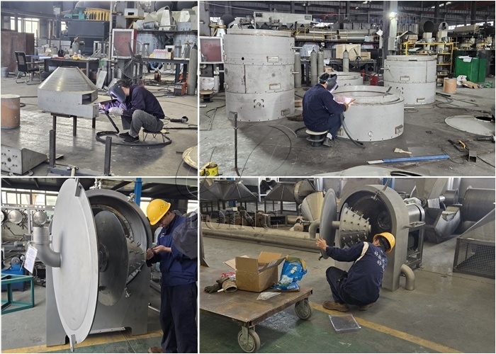 the manufacturing process of sweet potato starch processing facility