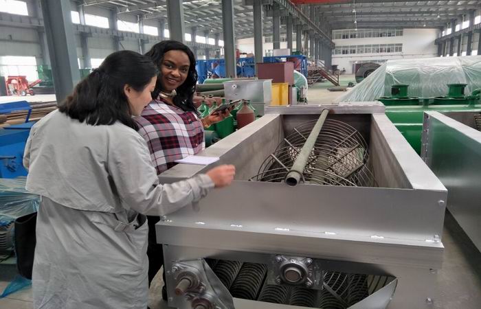 Nigeria customer visit our company for garri processing machine